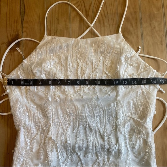 Lulus | Making Magic White Fringe Lace-Up Mini Dress | Medium - Picture 11 of 13